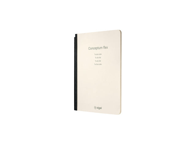 Business Organizer Conceptum Flex Kunstpapier, A5, schwarz, strukturierte Schrift, To-Do-Listen-Schrift und Sprachnotizen-Schrift