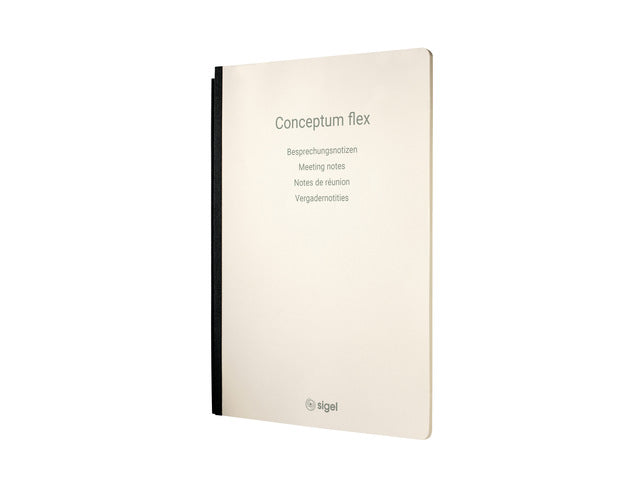 Notitieschrift Conceptum Flex A4, chamois 80gr, Sprachnotizen, 4 Seiten, 92 Blz, Softcover, FSC