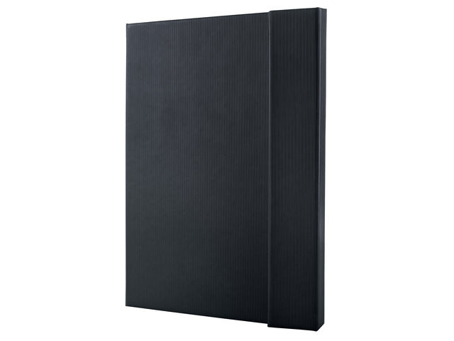 Notitieboek Conceptum Pure A4 zwart 5mm ruit hardcover met magneetsluiting. Nummerde pagina's, inhoudsopgave, sluiting dmv elastiek, lus voor pen, 2 leeslintjes. 194 pagina's 80 grams chamoiskleurig papier. PEFC-gecertificeerd.