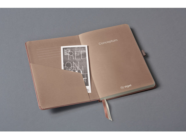 Notitieboek Conceptum A5 roze metallic gelinieerd hardcover