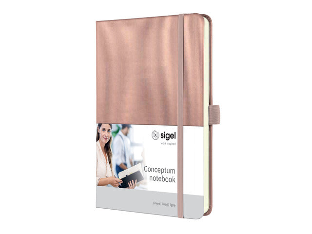 Notitieboek Conceptum A5 roze metallic gelinieerd hardcover
