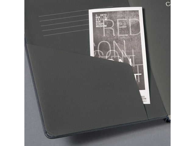 Benachrichtigungsbuch Conceptum, A5, grau, metallic-gelinient, Hardcover