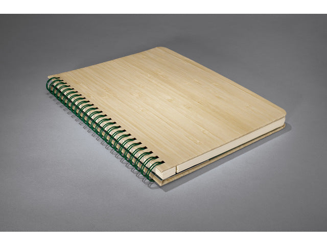 Notitieboek Conceptum Nature Edition Bamboo A5 spiraal puntgelijnd hardcover. 160 pagina's extra zwaar 100 grams FSC papier.