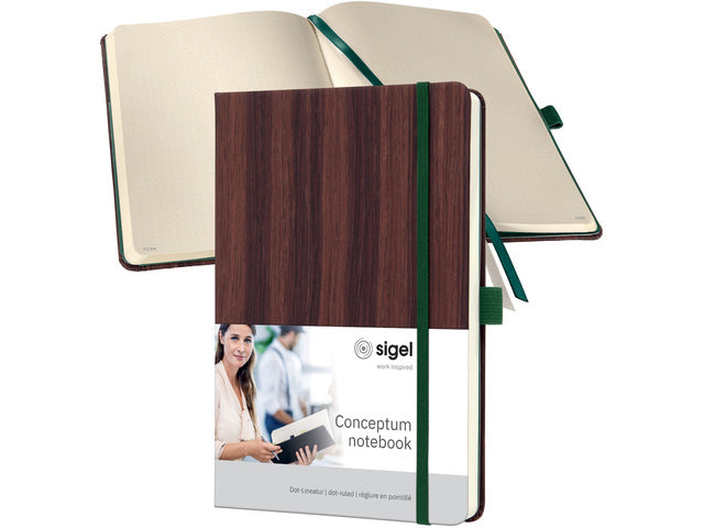 Notitieboek Conceptum A5 hout punt-gelijnd 194pag 100gr SC