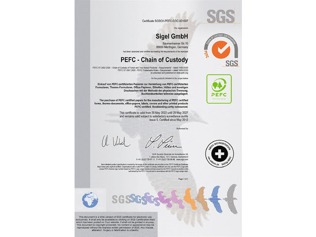 Benachrichtigungsbuch Conceptum A5 MINT GREEN, 194 Seiten, 80 g, HC