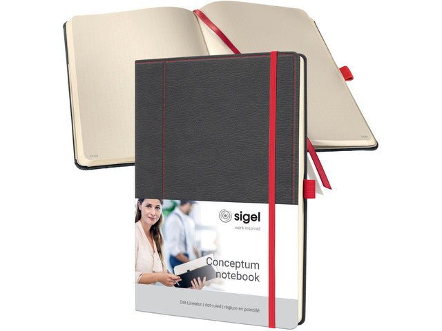 Benachrichtigungsbuch Conceptum A4, grau, rot, gepunktet, 194 Seiten, 80 g, HC