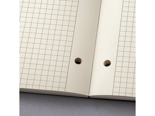Schrijfblok Conceptum A4 zwart 5mm ruit softcover. 120 pagina's 80 grams chamoiskleurig papier. Ontmoet snelzak. 4-voudige perforatie, kopregel voor datum. PEFC-gecertificeerd