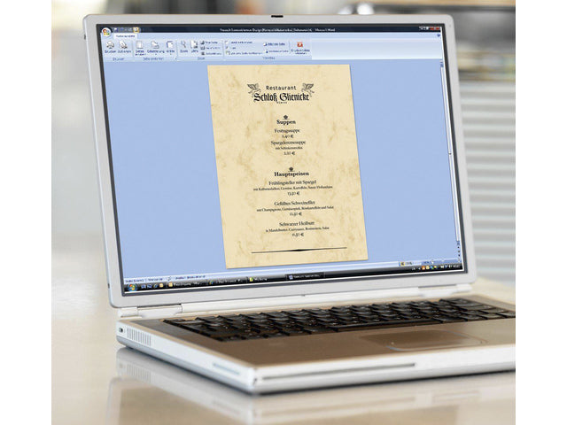 Designpapier Sigel A4, 90 g, Packung mit 100 Vel, Marmor, Beige