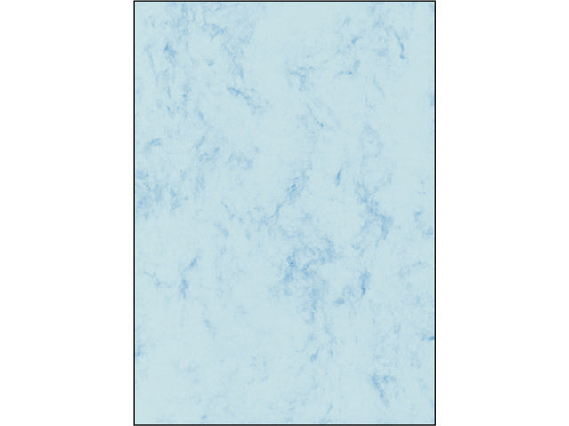 Structuurdesign Sigel A4 200grs pak a 50 vel marmer blauw