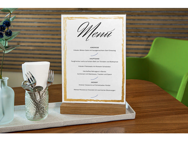 Papier met motief Sigel, Gouden frame, tweezijdig motief, superieure kwaliteit karton,FSC Mix Cred (inkt/laser/kopie), 200 g, A4, 50 vel