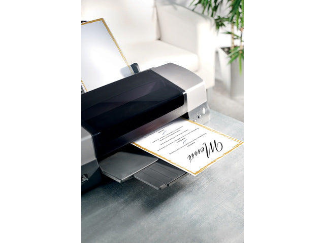 Papier met motief Sigel, Gouden frame, tweezijdig motief, superieure kwaliteit karton,FSC Mix Cred (inkt/laser/kopie), 200 g, A4, 50 vel