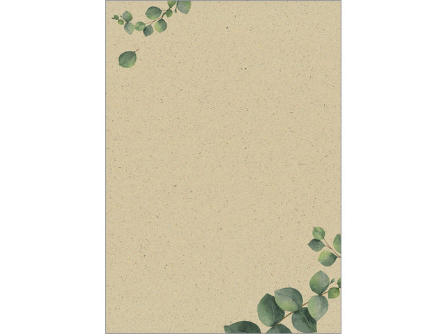 Papier met motief Sigel, Eucalyptus, tweezijdig motief, graspapier, FSC Mix Credit (Inkt/Laser/Kopie), 100 gr, A4, 100 vel