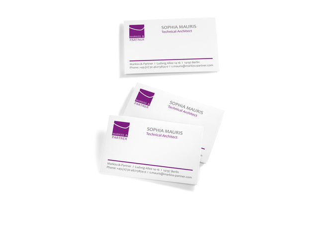 Visitenkarte Sigel, 200 g, Packung mit 150 Stück, weiß