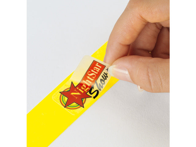 Evenementenbandjes Sigel super soft, 255x25mm 120 stuks neon geel