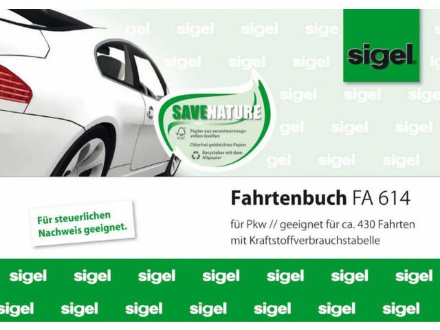 Autologbuch für Autos im handlichen Format A6, unterstützt durch den Belastungsdienst
