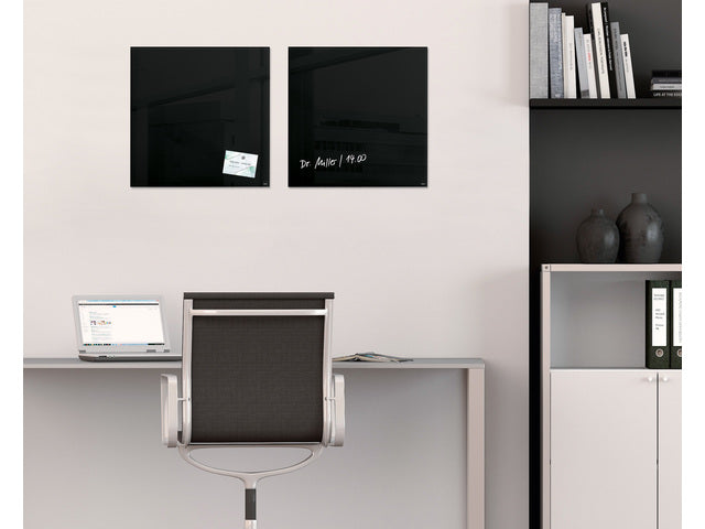 Glasmagneetbord Sigel Artverum 480x480x15mm zwart