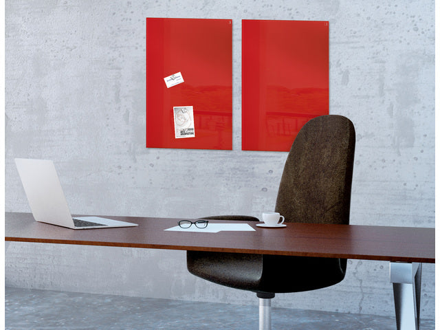 Glasmagneetbord Sigel Artverum 600x400x15mm Rood