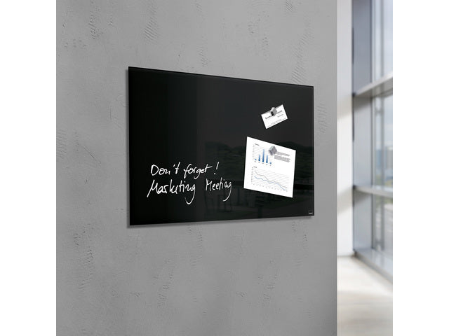 Glasmagneetbord Sigel Artverum 780x480x15mm zwart
