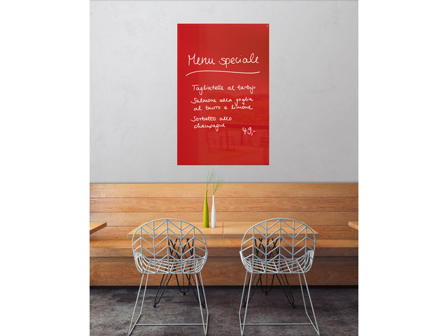 Glasmagneetbord Sigel Artverum 1000x650x15mm rood