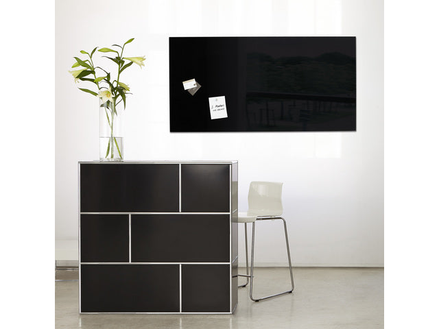 Glasmagneetbord Sigel Artverum 910x460x15mm zwart