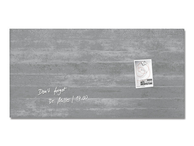 Glasmagneetbord Sigel Artverum 910x460x15mm betondesign