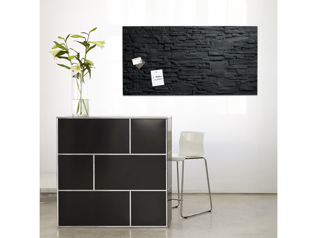 Glasmagneetbord Sigel Artverum 910x460x15mm leisteen