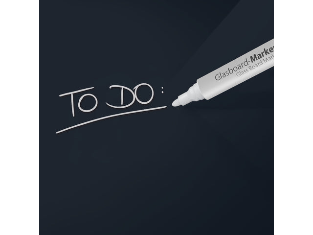 Glasmagneetbord Sigel Artverum 300x300x15mm zwart