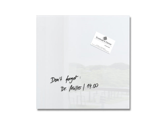 Glasmagneetbord Sigel Artverum 300x300x15mm super wit