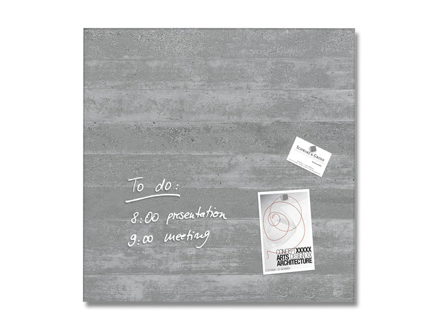 Glasmagneetbord Sigel Artverum 480x480x15mm betondesign