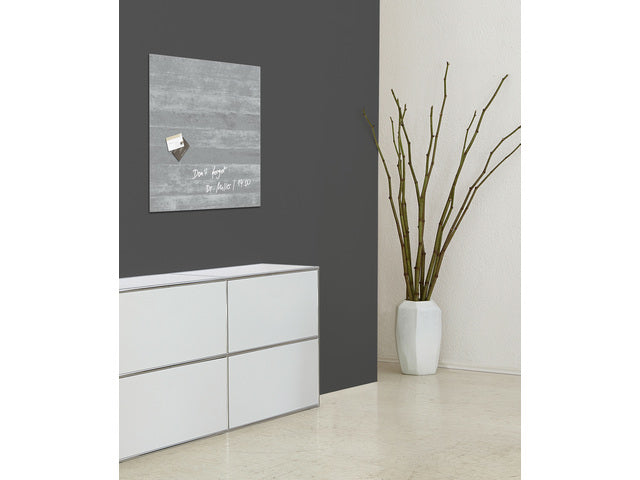 Glasmagneetbord Sigel Artverum 480x480x15mm betondesign