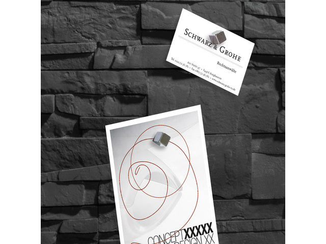 Glasmagneetbord Sigel Artverum 480x480x15mm leisteen