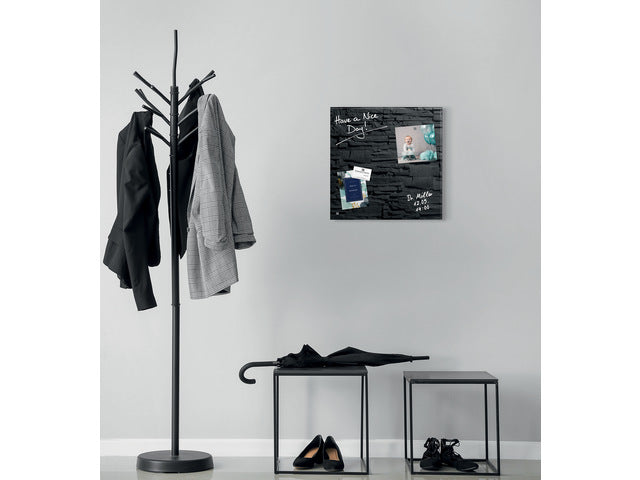 Glasmagneetbord Sigel Artverum 480x480x15mm leisteen