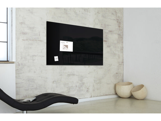 Glasmagneetbord XL Sigel Artverum 1200x900x18mm zwart