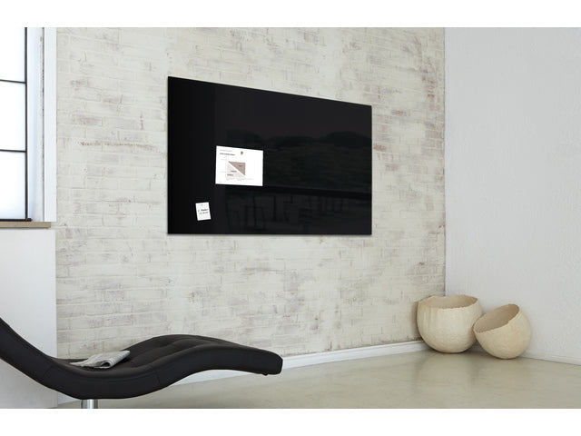 Glasmagneetbord XL Sigel Artverum 1200x900x18mm zwart