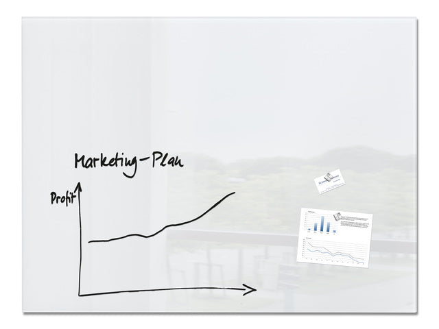 Glasmagneetbord XL Sigel Artverum 1200x900x18mm super wit