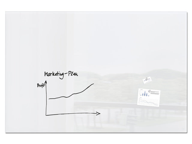 Glasmagneetbord XL Sigel Artverum 1800x1200x18mm super wit