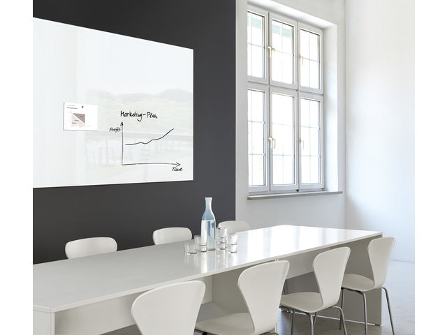 Glasmagneetbord XL Sigel Artverum 1800x1200x18mm super wit