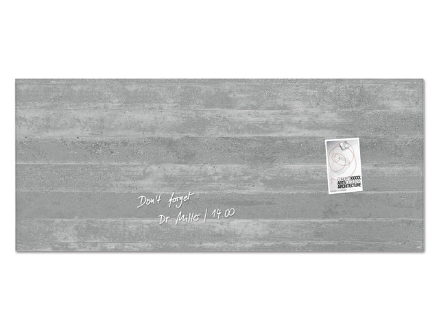 Glasmagneetbord Sigel Artverum 1300x550x15mm Betondesign