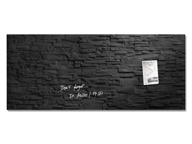 Glasmagneetbord Sigel Artverum 1300x550x15mm leisteen