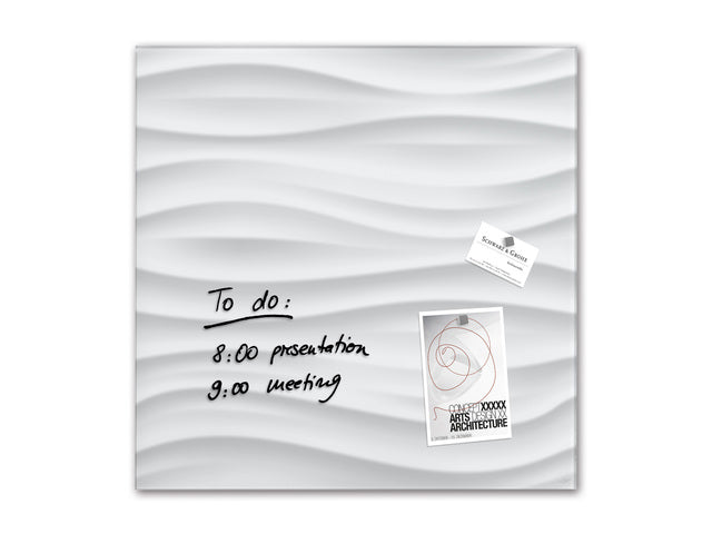 Glasmagneetbord Sigel Artverum 480x480x15mm Wit Golf