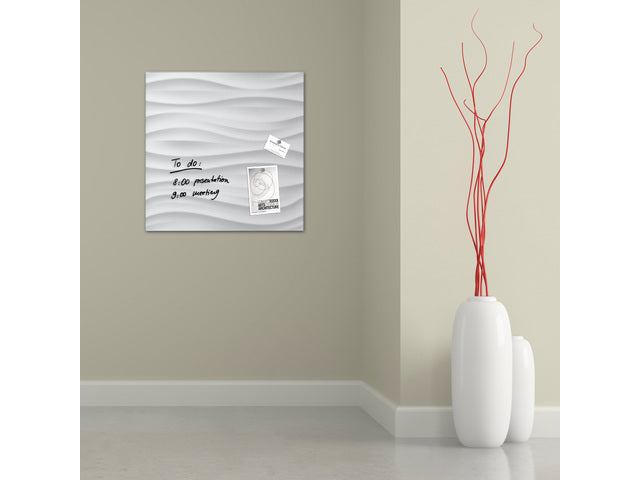 Glasmagneetbord Sigel Artverum 480x480x15mm Wit Golf