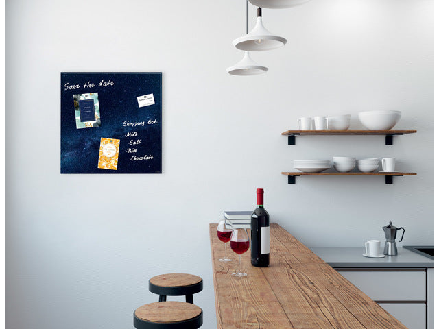 Glasmagneetbord Sigel GALAXY 480x480x15mm 3 magn + bevestigingsmateriaal