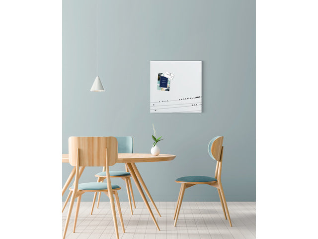 Glasmagneetbord Sigel mat LITTLE BIRDS 480x480x15mm 3 magn + bevestigingsmat.