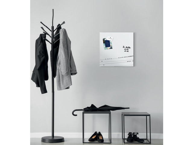 Glasmagneetbord Sigel mat LITTLE BIRDS 480x480x15mm 3 magn + bevestigingsmat.