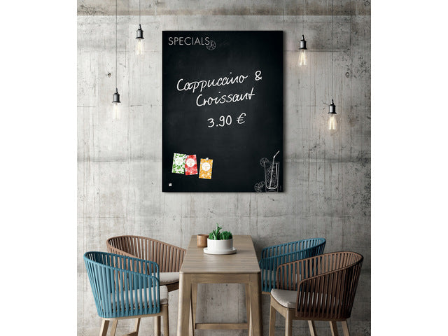 Glas-magneetbord Sigel Artverum Happy Hour mat 900x1200mm
