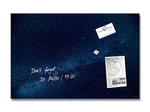 Glasmagneetbord Sigel GALAXY 600x400x15mm 3 magn + bevestigingsmateriaal