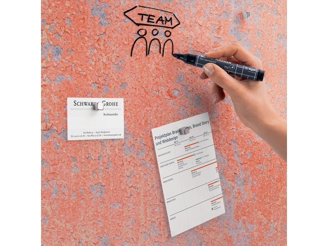 Glas-magneetbord Sigel Artverum Rood Wandmat. 910x460x15 mm.