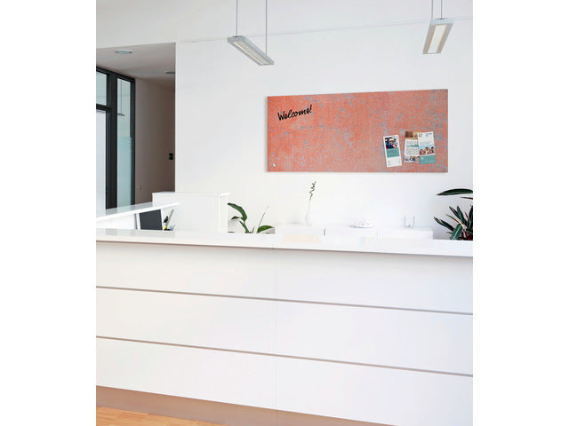 Glas-magneetbord Sigel Artverum Rood Wandmat. 1300x550x18mm