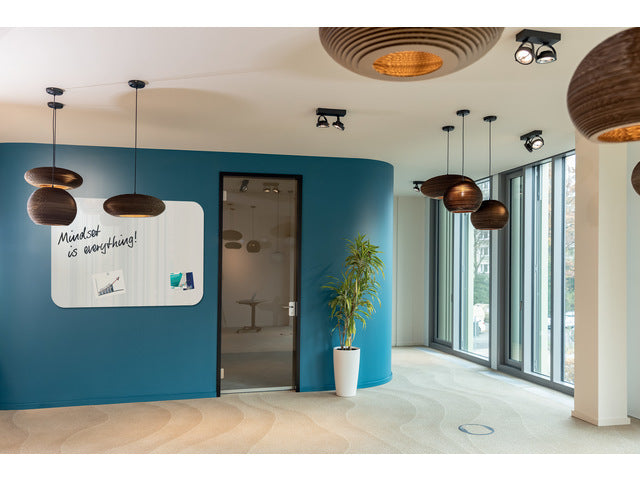 Glasmagneetbord Artverum wit 1500x1000x10mm incl. magneetbord bordmarkering zwart