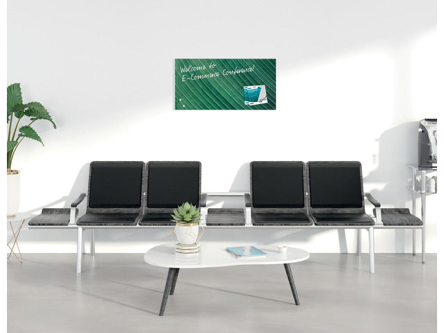 Glasmagneetboard Sigel mat PALM LEAFS 910x460x15mm 3 magn + bevestigingsmateriaal